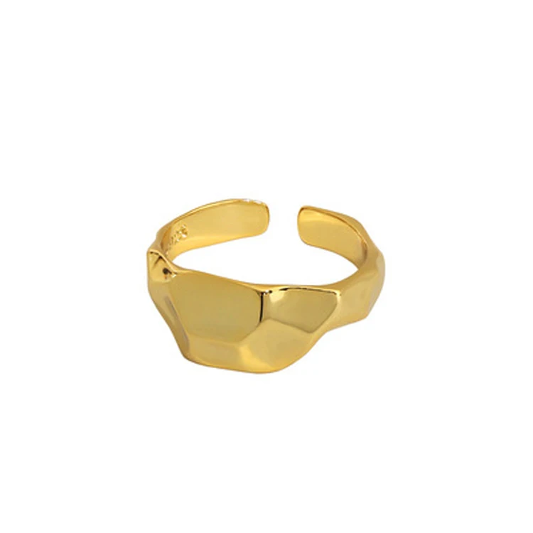 

Irregular surface gold rings 18k silver jewelry anillos plata 925 custom multi finger ring, Optional as picture,or customized