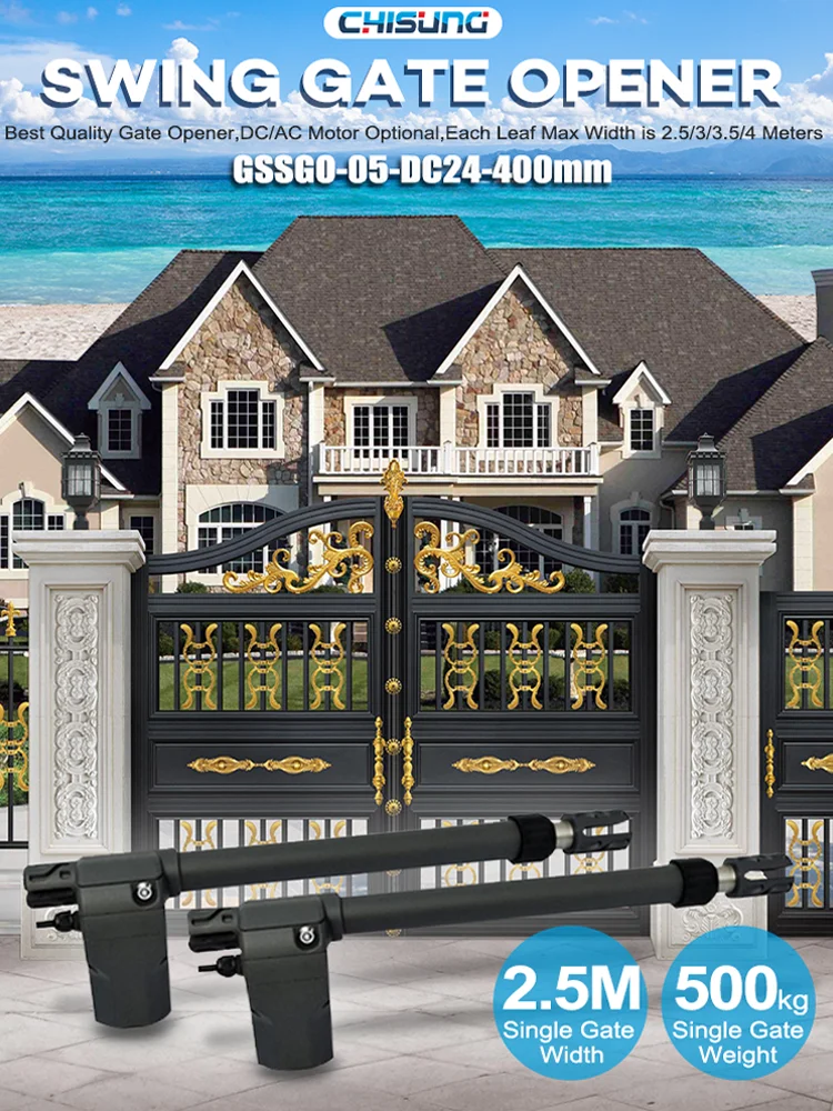 Popular 2020 Dc24V Electric Motorized Swing Gate Opener