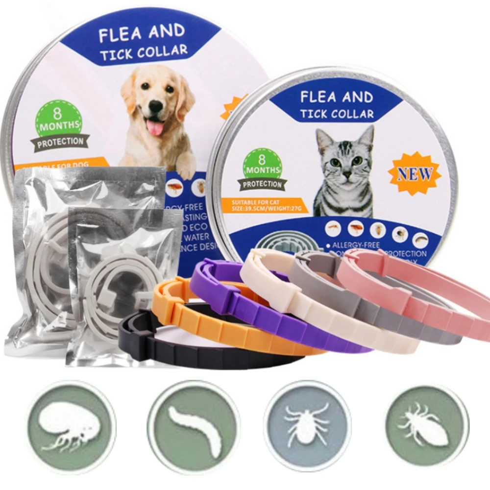 

Silicon Adjustable Anti Mosquito Flea Neoprene Dog Pet Cat Collar Arnes Correas Collares Para Perros Collier Anti Puces Chiens, Black grey orange purple white pink