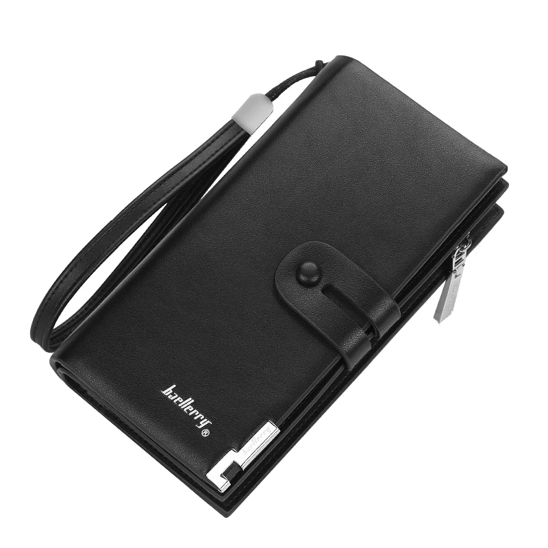 

Leather Men's Wallet Metal Zipper Wallet Baellerry Dompet Baellerry