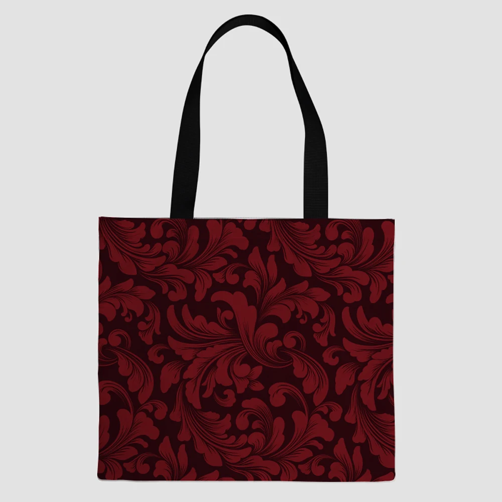

New Design fashion custom print on demand Embroidery pattern canvas grocery eco friendly handbag messenger shopping tote bag