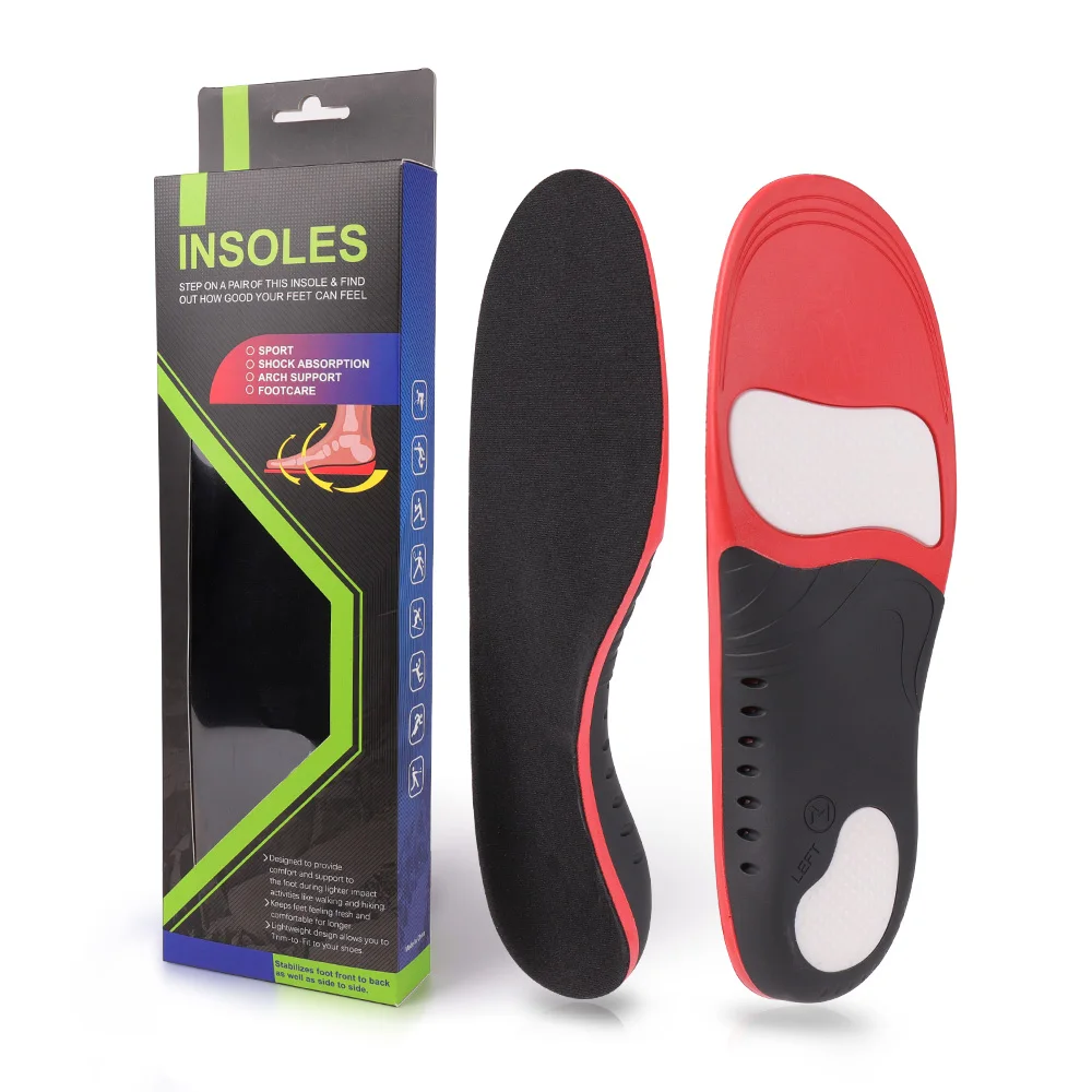 

JIANHUI Arch Support Insole For Flat Feet And Plantar Fasciitis Arch Support Insoles, Green/red
