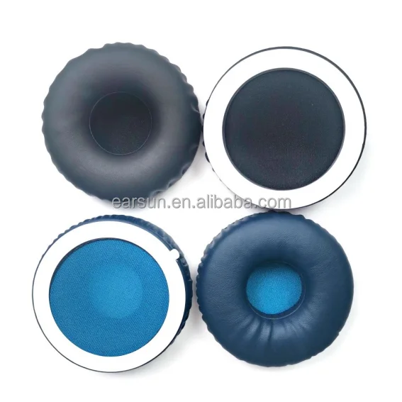 

Replacement Ear Cushion Pads with Protein Leather and Memory Foam for Sony WH-XB700 Wireless Extra Bass On Ear Headphones (Blue), Black and blue