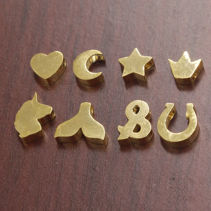 

DIY High Polished Leaf Pendant Star Heart unlimited Pendant Jewelry Charm Stainless Steel Beads