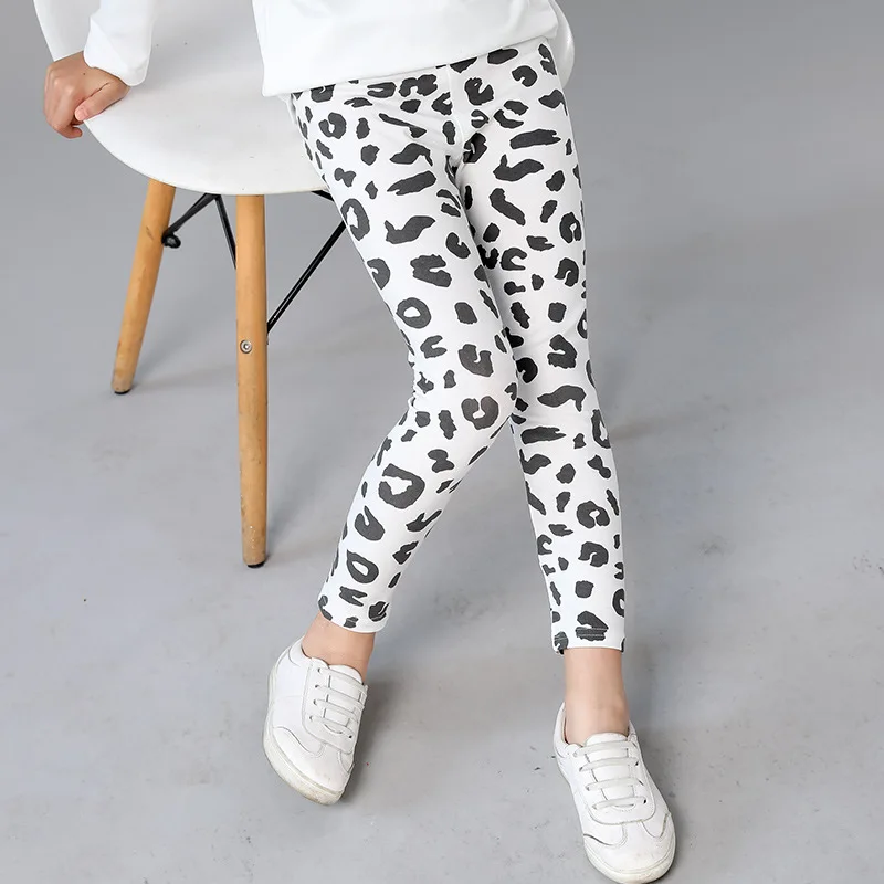 

winter korea cotton dot printed children girls leggings Kids dot leggings pants slim full length candy color trousers 3-8Y