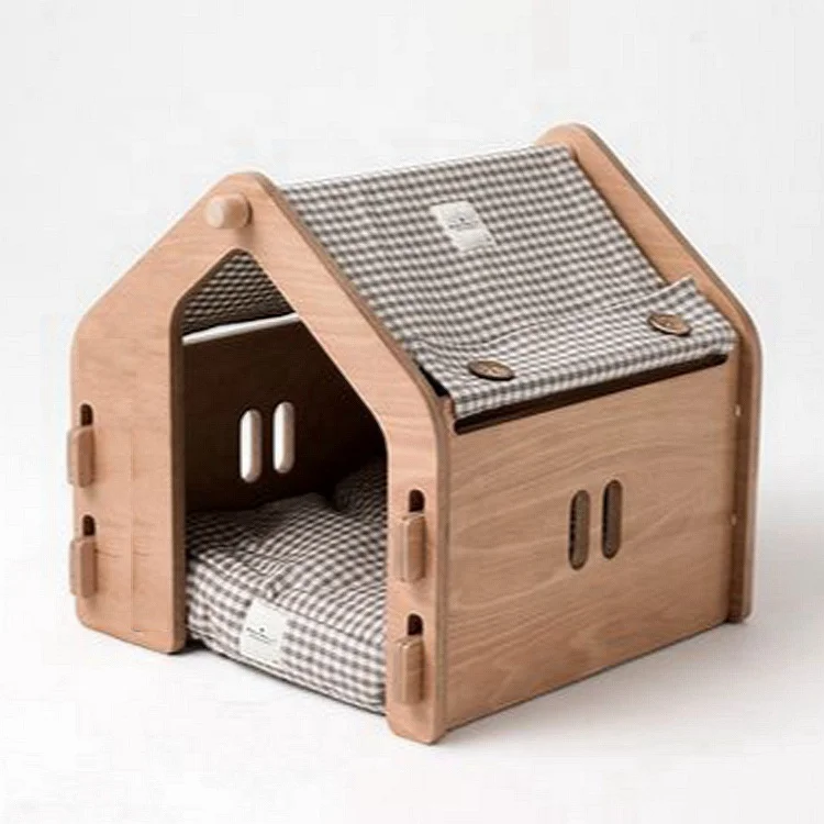 

factory direct luxury indoor cat house cheap wood house cage wooden houses for cat bog bed