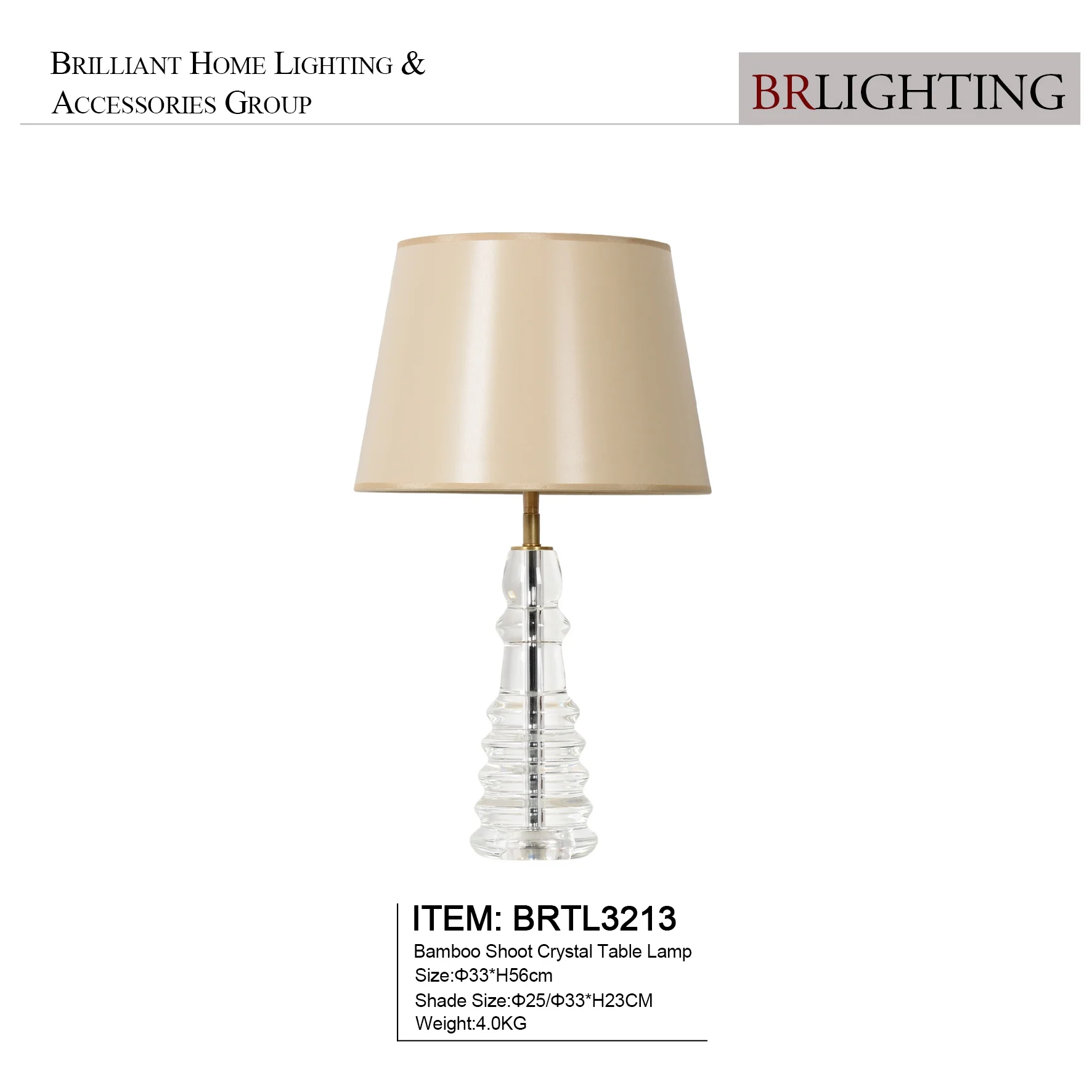 Octagonal Crystal Column Table Lamp for Hotel Bedroom Living Room Light