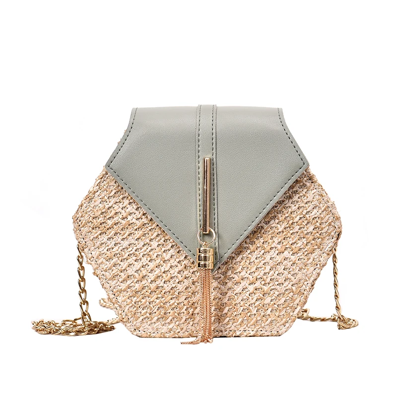 

2020 New Summer Fashion Handmade Rattan Bohemia Straw Bags Handbag Eco Friendly Beach Bag