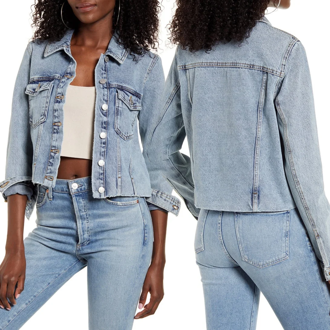 

B62388A Hot sale European and American sexy fashion short women denim jacket