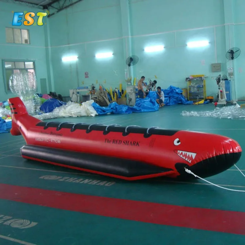 

best selling inflatable toy PVC inflatable boat water game banana boat for 7/8 person, As the picture