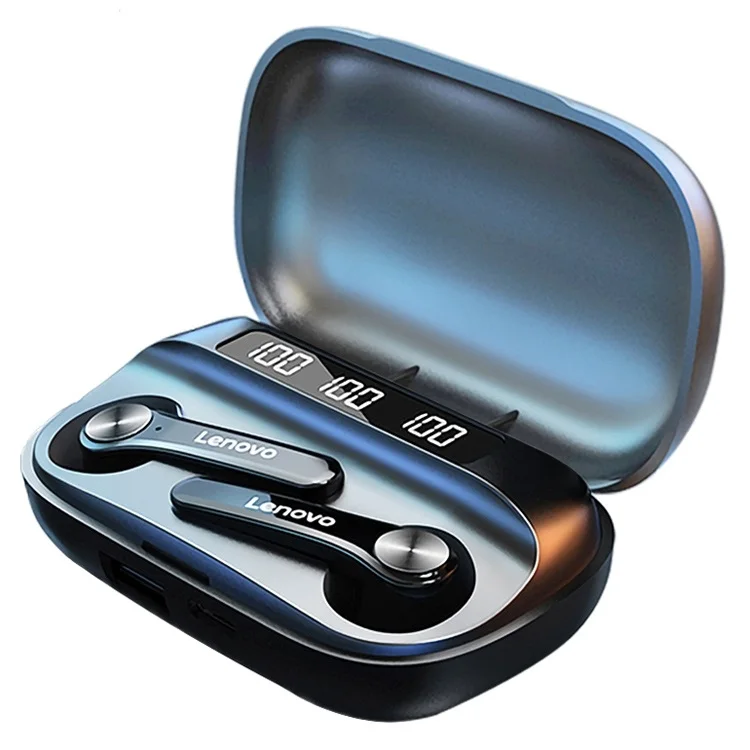 

Hot Selling Original Lenovo QT81 TWS CVC8.0 Noise Reduction Touch wireless Earphone with Charging Box & Digital Display