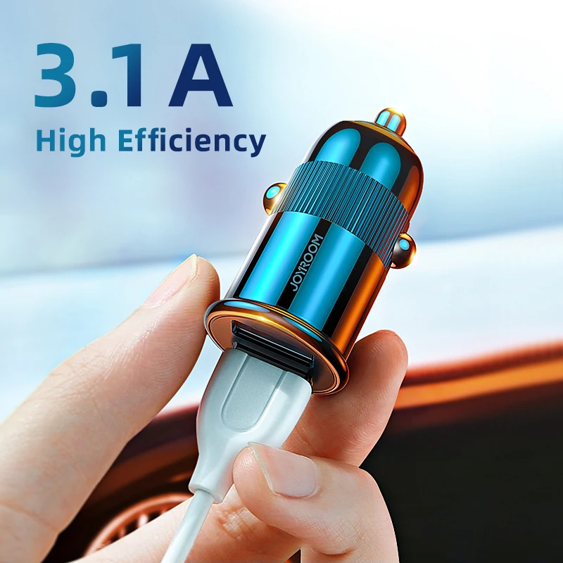 

Joyroom USB Car Charger 2021 New Arrivals Trending Port Fireproof Multiple Security Protection Amazon Top Seller Fast Charger