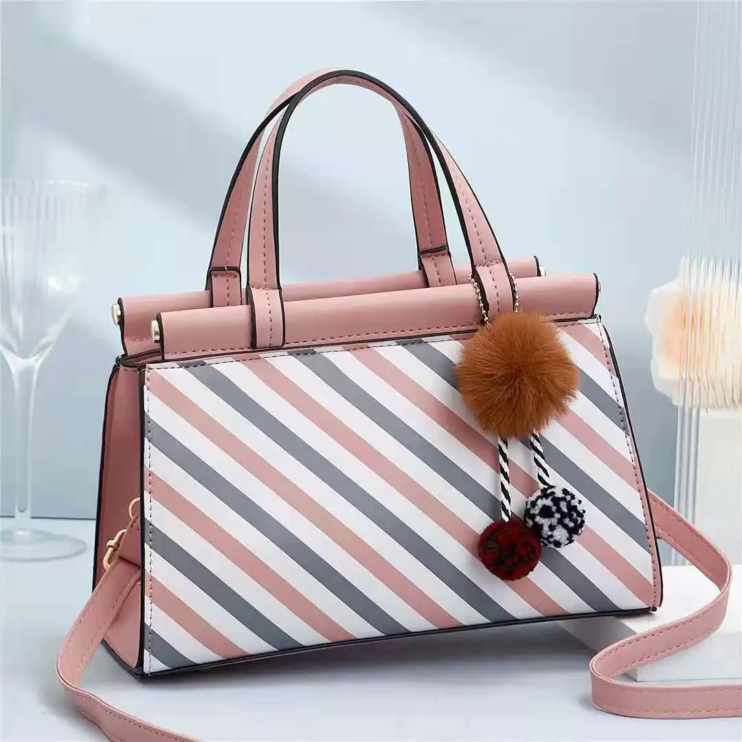 

DL170-32 The latest women's bags fashion striped handbags ladies shoulder bags wholesale handbags leather handbags, Red,black.....