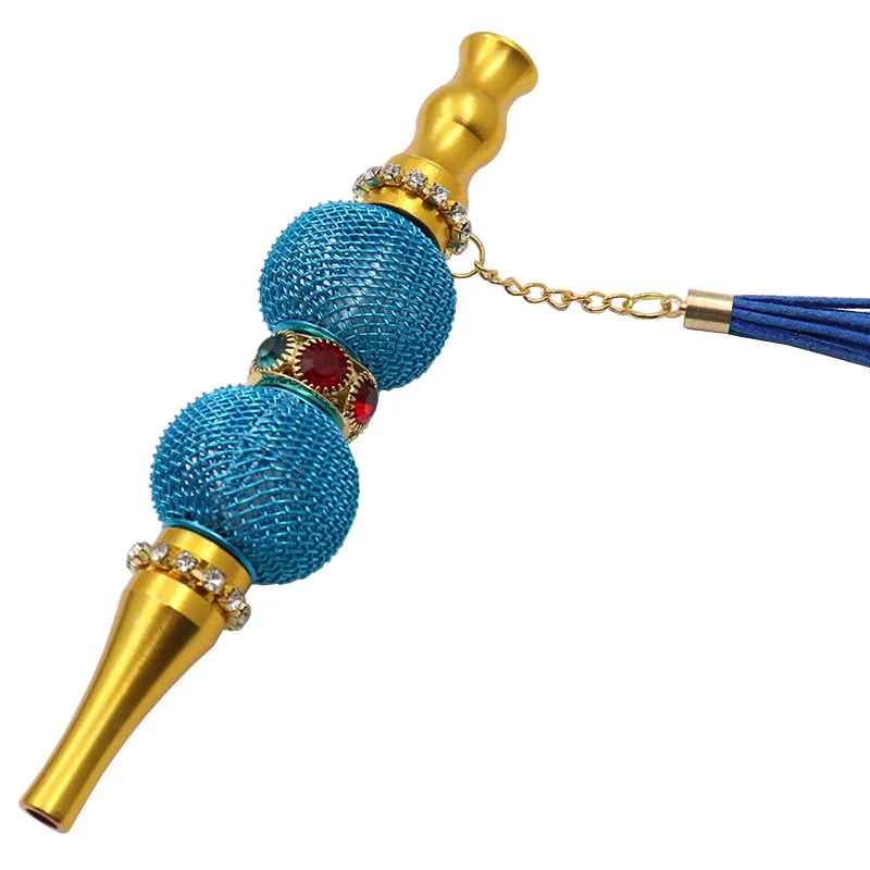 

Gold pendant bead metal hookah tips detachable circulating filter metal pipe mouth holder, Muti-color