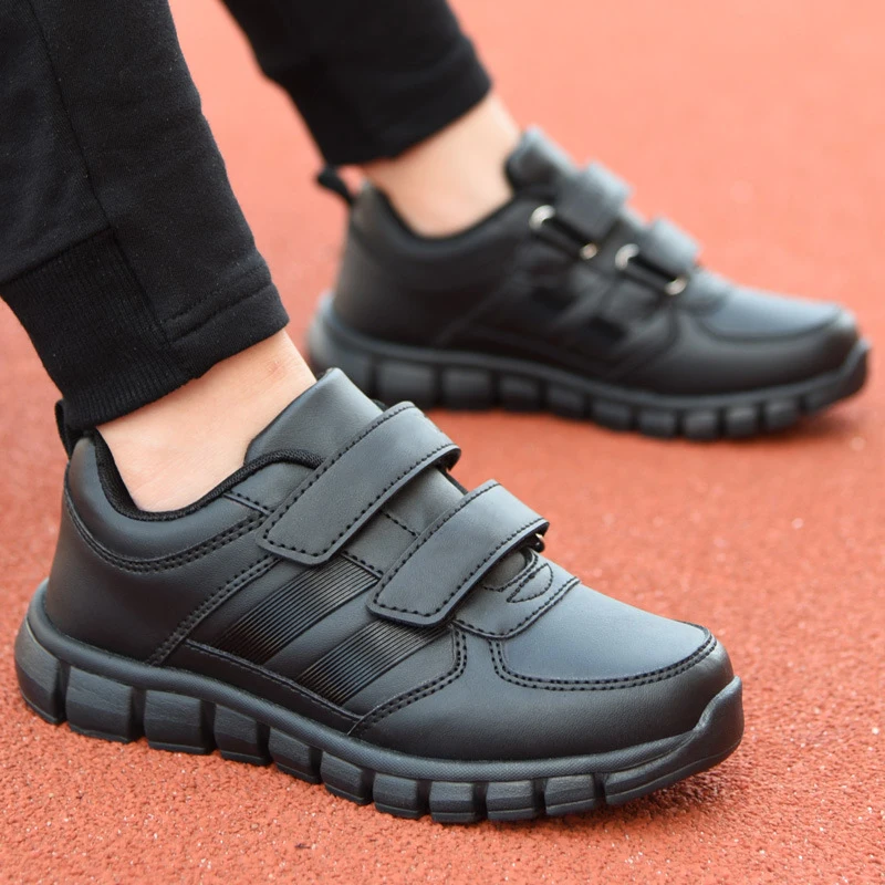 

Factory wholesale boys casual shoes lightweight fashion kids black walking shoes