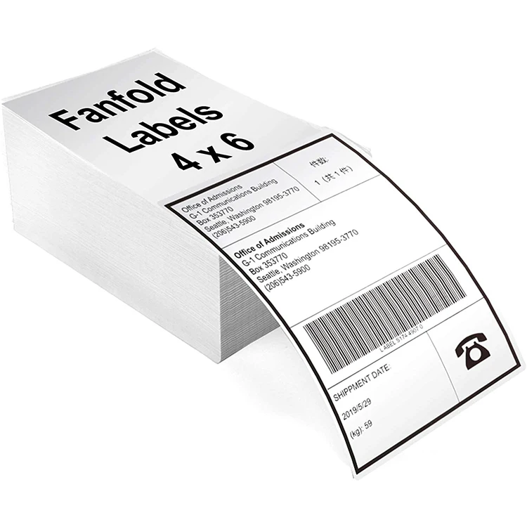 4x6 White Perforated Direct Thermal Address Shipping Labels