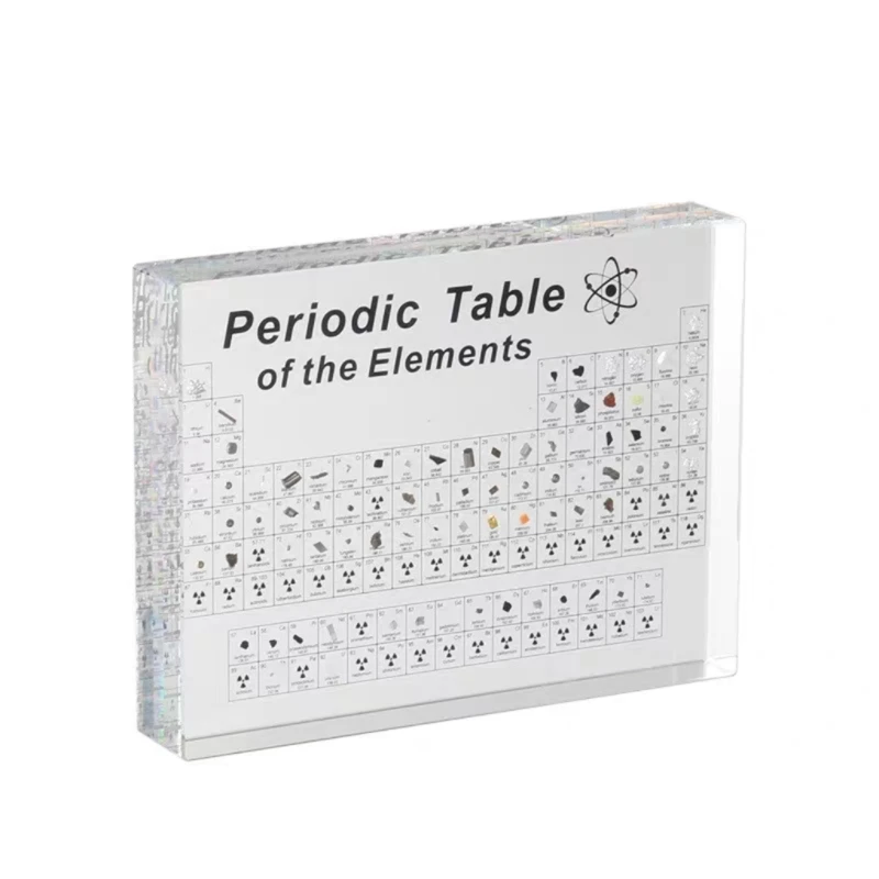 

Chemical periodic table ornaments acrylic crystal transparent embedded objects collection birthday creative gifts