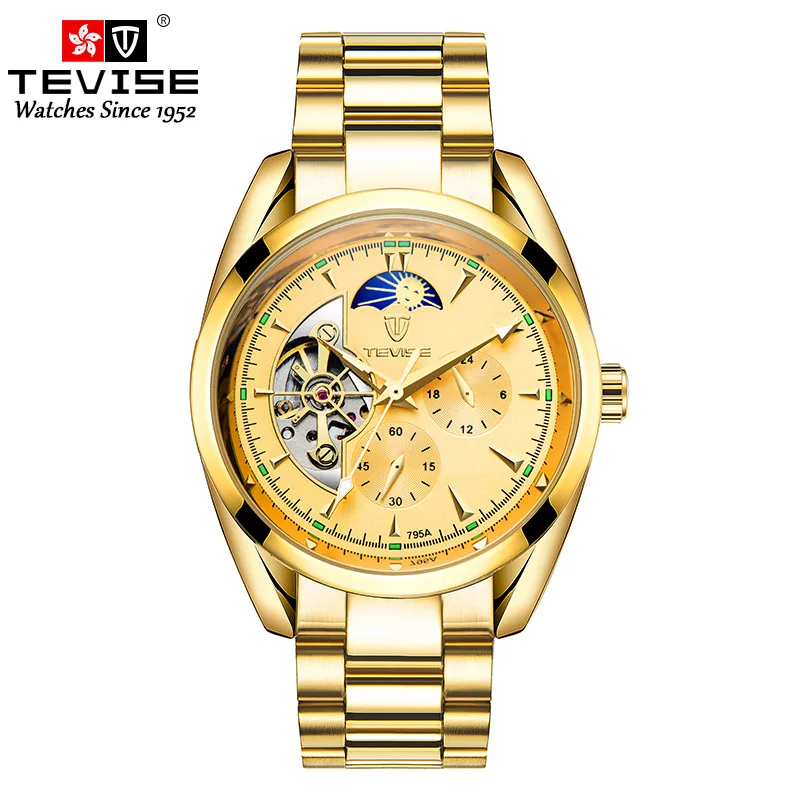 

High Grade Luxury Branded Watches Automatic Wrist Watch Stainless Steel Men Women Mechanical Luminous Pointer Watch, Optional