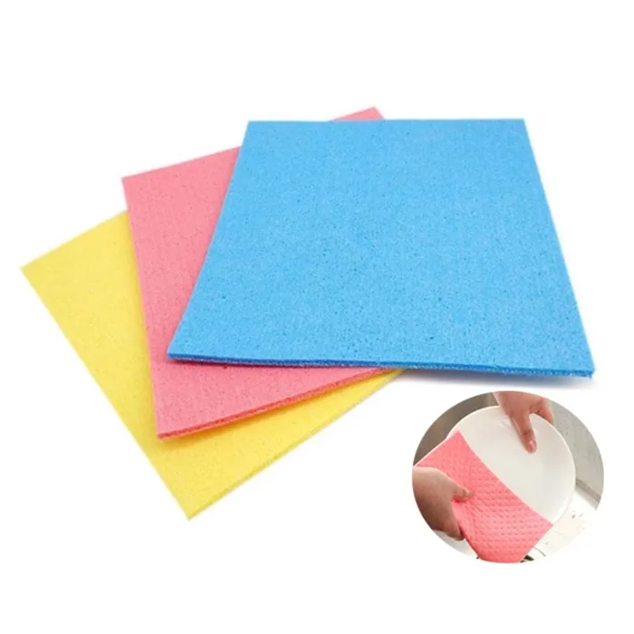 

3 Pack wholesale Swedish Dishcloth Cellulose Sponge cheap for kitchen