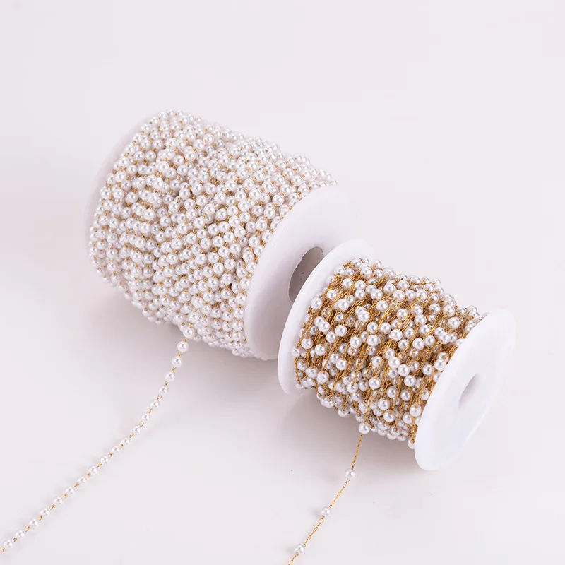 

DIY Jewelry Chains Stainless Steel ABS Pearls Necklace Chains For Jewelry Making
