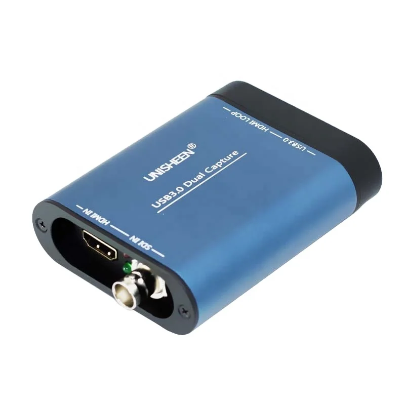 

Unisheen USB3.0 60FPS Dual SDI HDMI VIDEO CAPTURE Box Card Grabber Game Streaming Live Broadcast 1080P OBS vMix Wirecast Xsplit