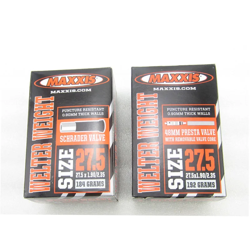 

MAXXIS MTB inner tube 27.5*1.9/2.35 Durable Tube Presta Valve schtader Valve Core Butyl Rubber
