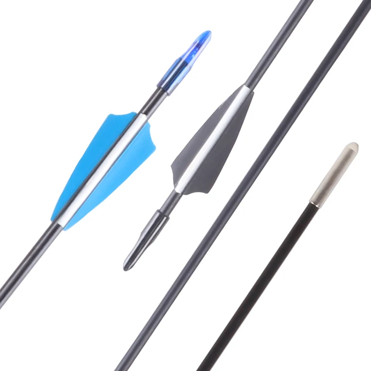 

SPG Archery Recurve Bow Arrow Shooting Special 28 Inch Fiberglass Arrow Without Sharpen Tip For Kids Bow Set