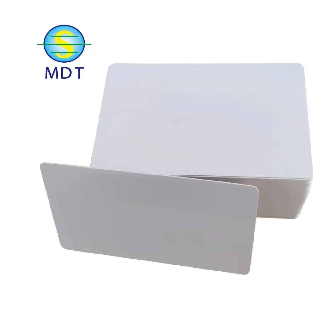 

Mdt plastic white card pvc blank card credit cards size