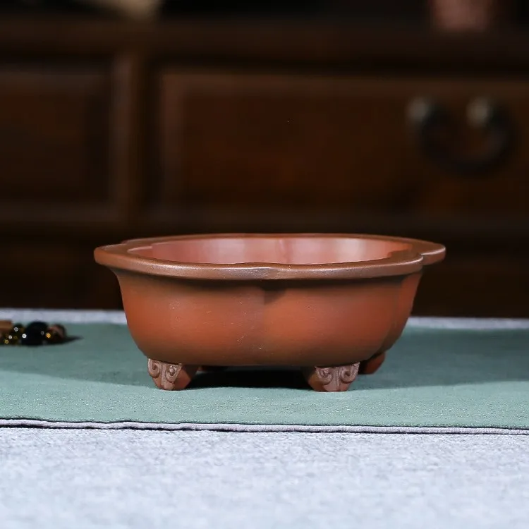 
High fired Hand Made Unglazed Ceramic Bonsai Pot 