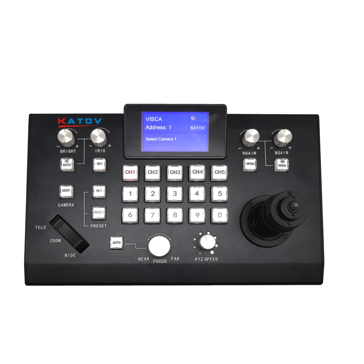 

New NDI PTZ Joystick RS485 Keyboard Controller For Broadcast Using KT-510C, Black
