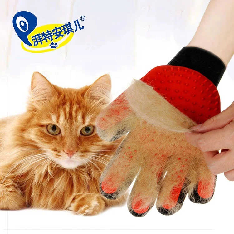 

Dog Pet Massage Gloves Pet Grooming Cat Brush Glove Shower Dog Grooming Brush