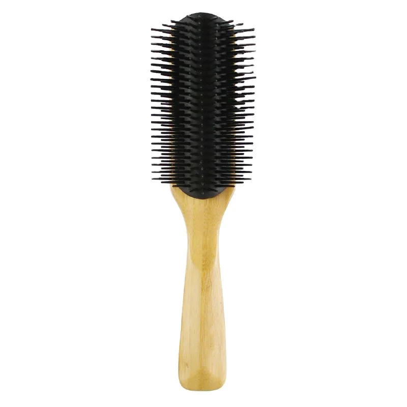 

Custom Logo Natural Bamboo Detachable Paddle Curly Hair Detangling Denman Brush