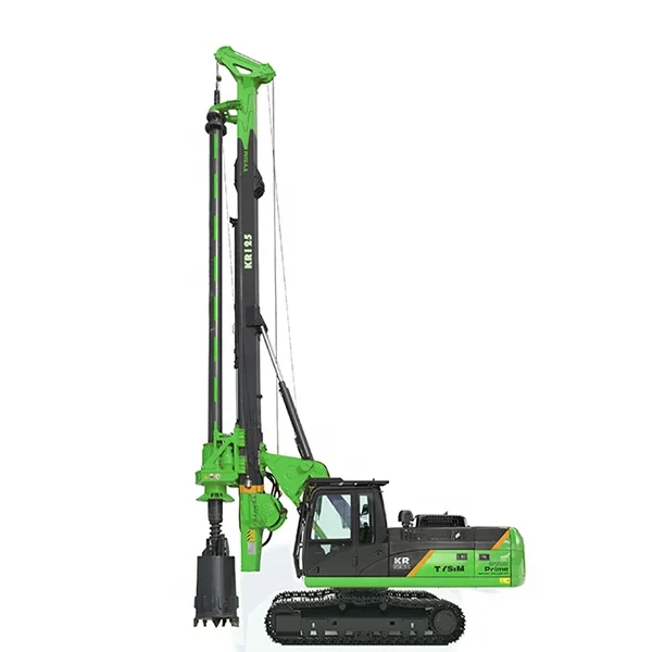 KR125C hydraulic rotary drilling rig with CAT chassis piling machine