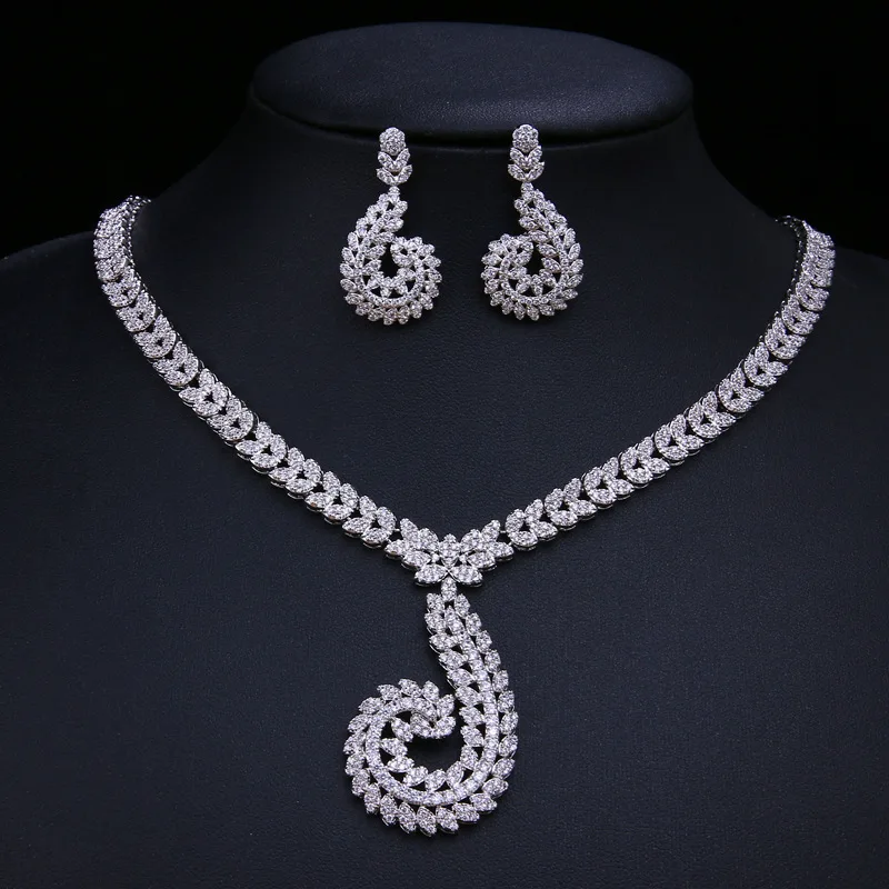 

High-Grade Simple Wedding Jewelry Set Zirconia Bridal Women CZ Wedding Jewelry