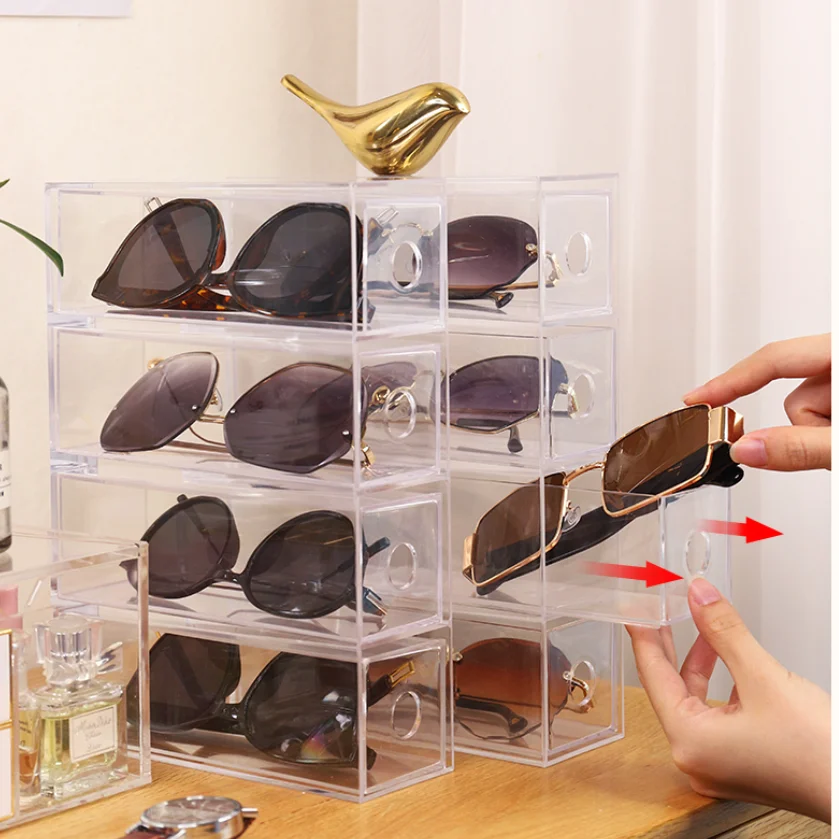 

Multi grid storage box transparent acrylic box high capacity display rack