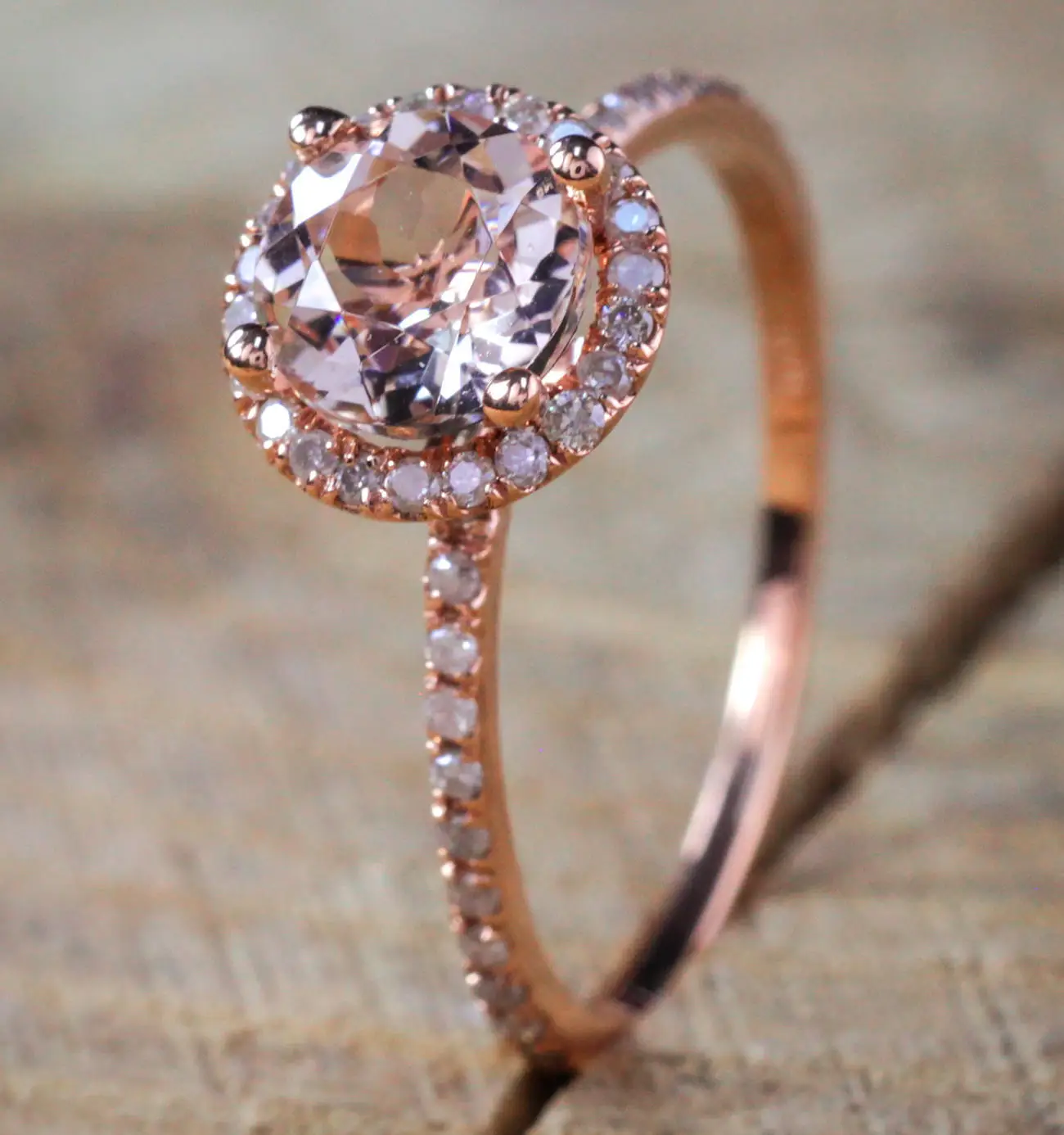 

Micro insert diamond hot seller the new 18k rose gold plated ring