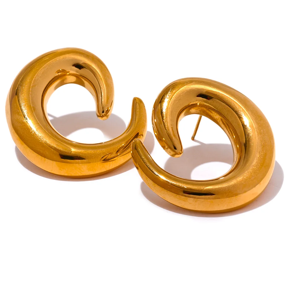 

JINYOU 2797 Stainless Steel 316L Creative Fashion Stud Earrings Women Simple Metal Waterproof Geometric Prevent Allergy Jewelry