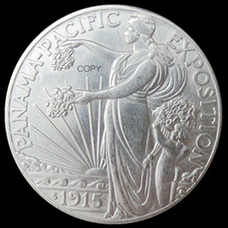 

1915-S Panama Pacific Exposition Commemorative Half Dollar 90 Silver Reproduction USA Decorative Custom Coins