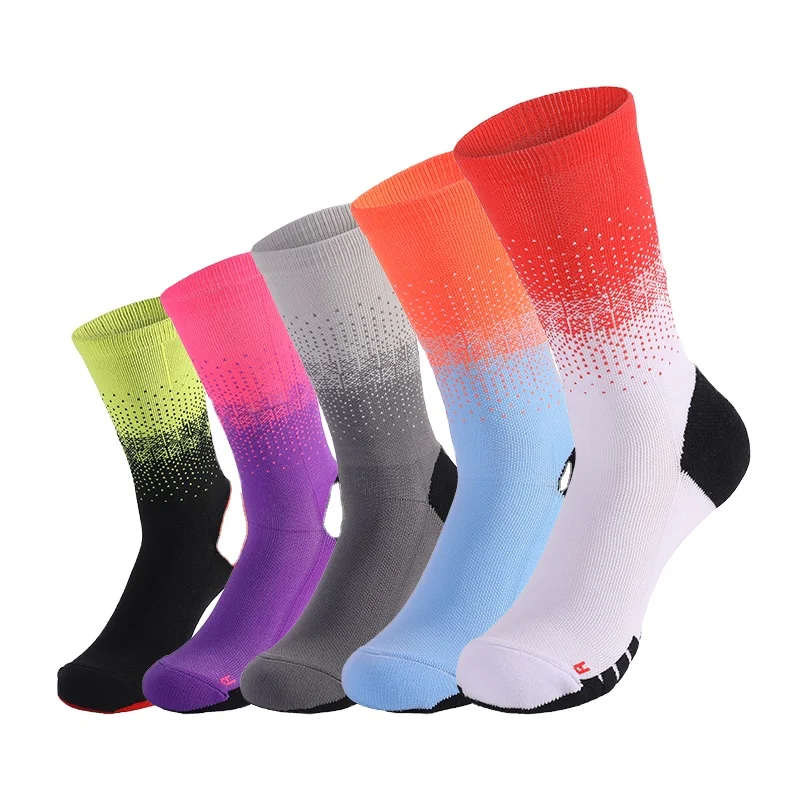 

Multifunctional Sports Cycling Comfortable Breathable Men Running Custom Crew Thick Cushion Athletic Elite Basketball Socks, Multi color