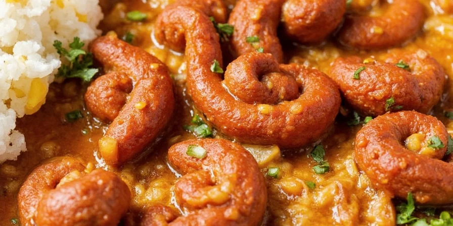 Side-by-side images of Cajun jambalaya and Creole gumbo