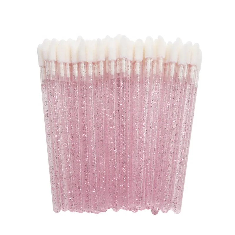 Cheap Colorful Handle Makeup Applicator Golss Tube Disposable Lip Brush
