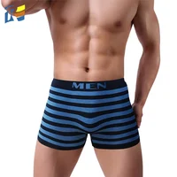 

Custom Logo Multiple Colors Nylon Striped seamless Mens Underwear Cuecas Boxer Briefs