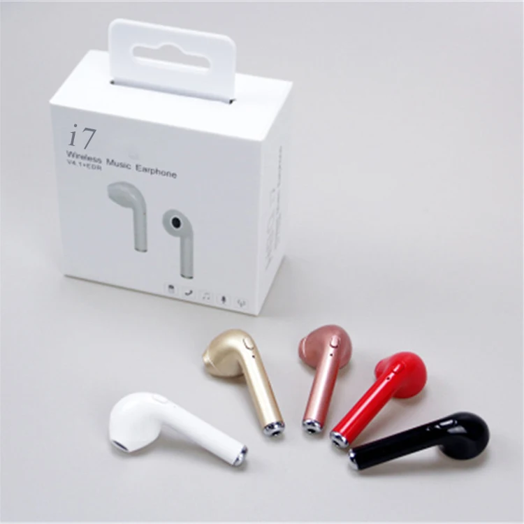 

Latest Single or Double Twins ear plug HBQ i7 TWS mini wireless earphone Portable V5.0 headset i7 single with charge case
