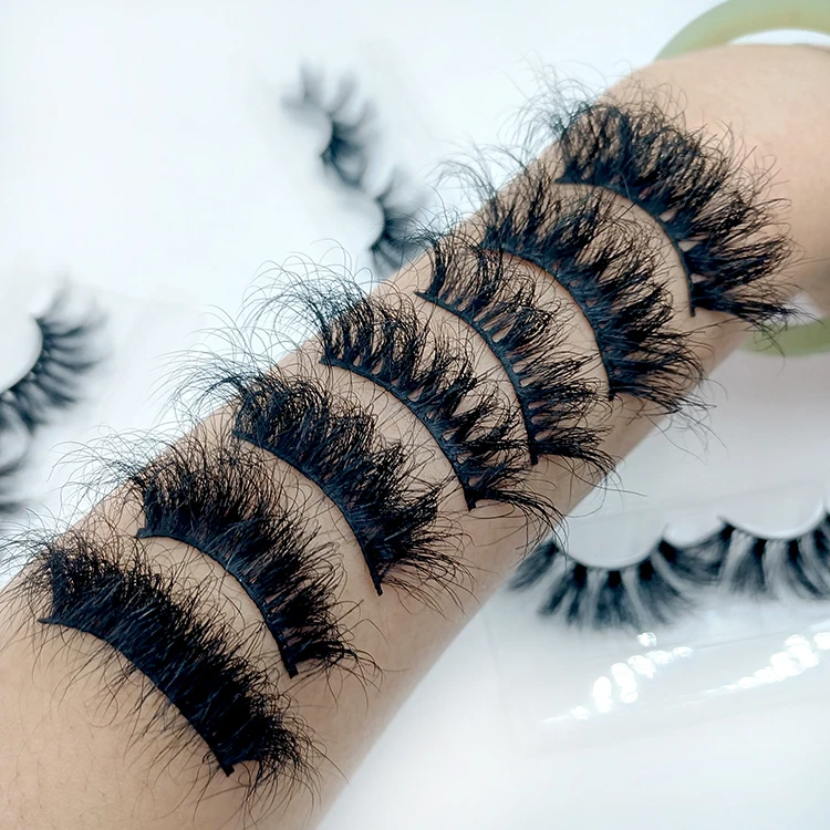 

Private label lash box lashes3d wholesale vendor 25mm 3d 5d real mink eyelashes fluffy full strip mink lashes vendor, Natural black