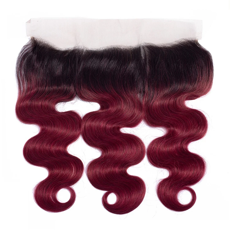 

13*4 1B/Bug Brazilian Human Hair With Closure Virgin Hair Bundles With Lace Closur