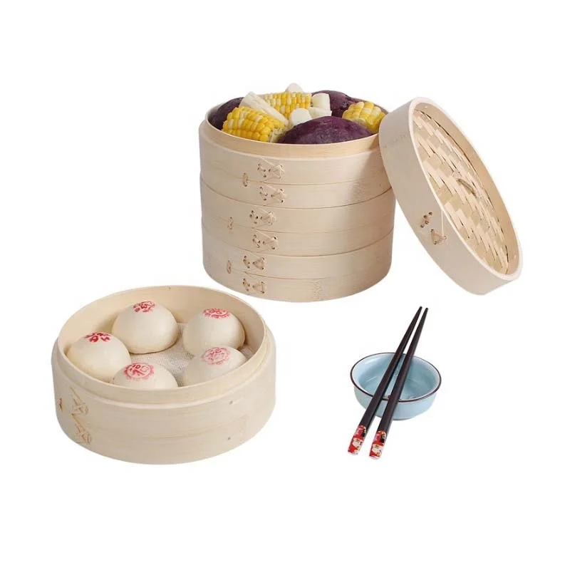 
2020 Eco friendly Baozi Bamboo Steamer Basket China 