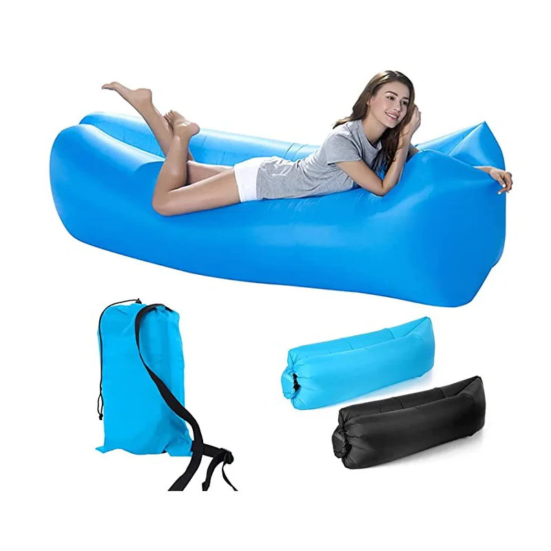 

Wholesale outdoor beach waterproof manual inflatable polyester nylon lazy boy couch portable air bed sofas, Optional