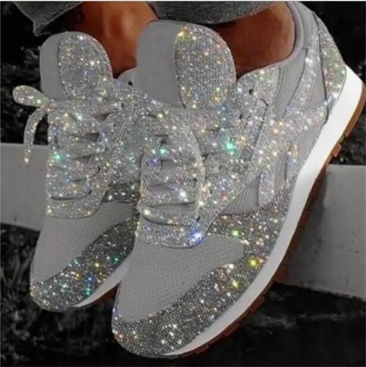 

Wholesale the best diamonds decoration comfortable wedge casual sneakers shoes for women, Sliver/red/pink/black/light blue/deep blue