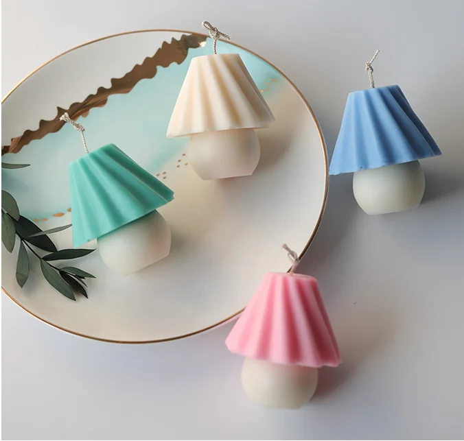 

SZ09 Lamp Table Candle Silicone mold 3d DIY ins fragrance candle mold, Random