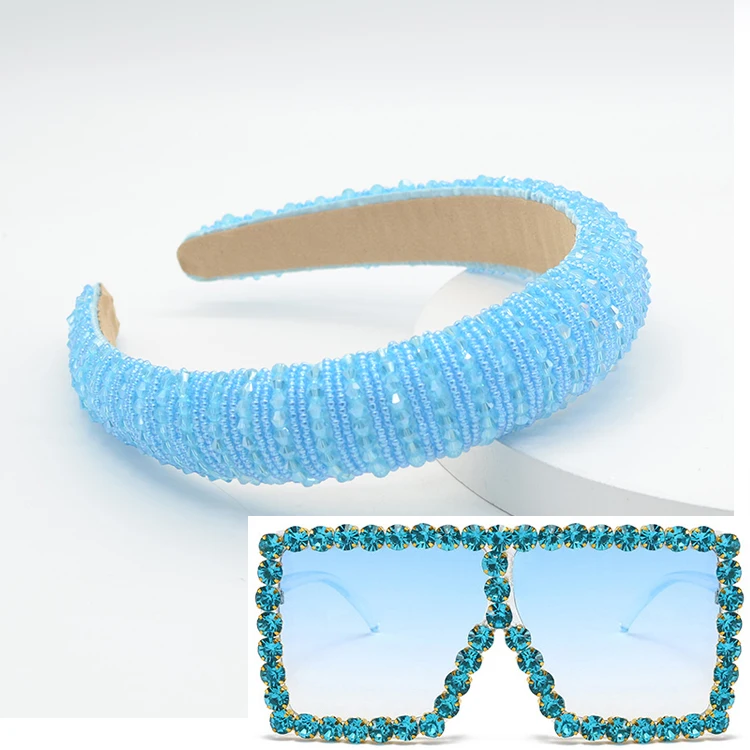 

Wholesale Fashion Hairbands Matching Sun Glasses Purse and Headband Set Sunglasses Women